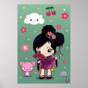 Harajuku Wamono Girl Ayaka Poster