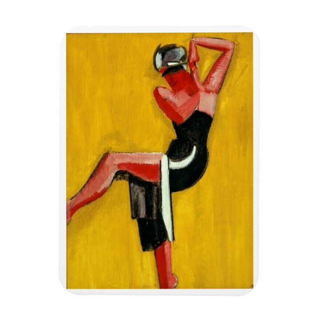 Harald Giersing, Dancer on Yellow Background, 1920 Magnet (Vertikal)