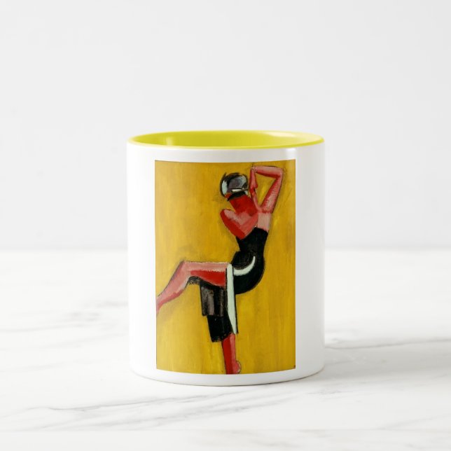 Harald Giersing, Dancer on Yellow Background, 1920 Zweifarbige Tasse (Mittel)