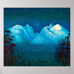 Harald Sohlberg Winternacht in den Bergen Poster