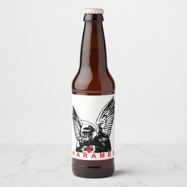 Harambe Bierflaschenetikett (Vorderseite)