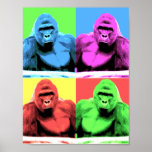 Harambe Pop Art Poster<br><div class="desc">Harambe Pop Art Poster Der tragische Tod von Harambe der Gorilla eroberte die Welt im Jahr 2016. Dieses Plakat soll seinem Leben und Tod gedenken.</div>