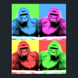 Harambe Pop Art Poster<br><div class="desc">Harambe Pop Art Poster Der tragische Tod von Harambe der Gorilla eroberte die Welt im Jahr 2016. Dieses Plakat soll seinem Leben und Tod gedenken.</div>