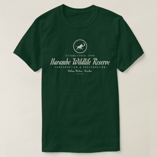 Harambe Wildlife Reserve Themenpark Serie T-Shirt (Design vorne)
