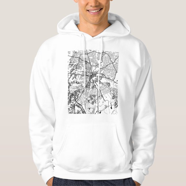Harare Simbabwe Stadtplan Hoodie (Vorderseite)