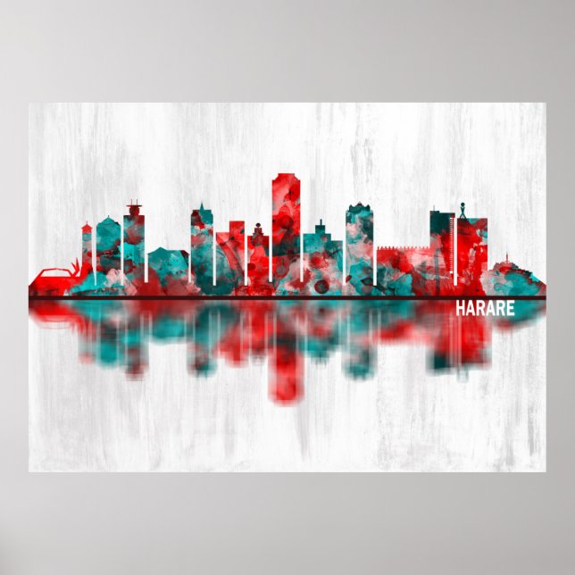 Harare Zimbabwe Skyline Poster (Vorne)