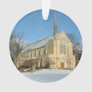 Harbison Chapel im Winter am Grove City College Ornament