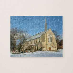 Harbison Chapel im Winter am Grove City College Puzzle