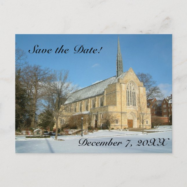 Harbison Chapel Save the Date Postcard Ankündigungspostkarte (Vorderseite)