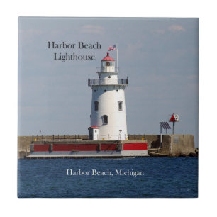 Harbor Beach Leuchtturm Kachel