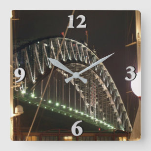 Harbor Bridge Quadratische Wanduhr