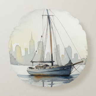 Harbor Dawn Rundes Kissen