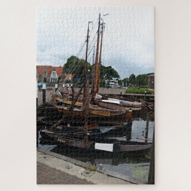 Harbor, Fishingboats Puzzle (Vertikal)