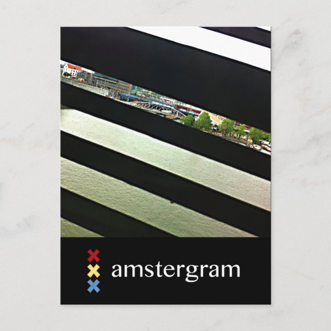 Harbour Amsterdam gram Postkarte (Vorderseite)