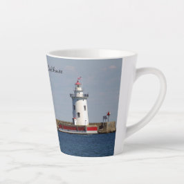 Harbour Beach Lighthouse Latte Tasse