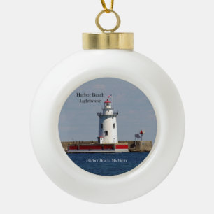 Harbour Beach Lighthouse-Ornament Keramik Kugel-Ornament