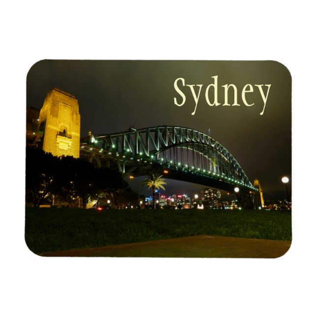 Harbour Bridge at Night, Sydney, Australien Magnet (Horizontal)