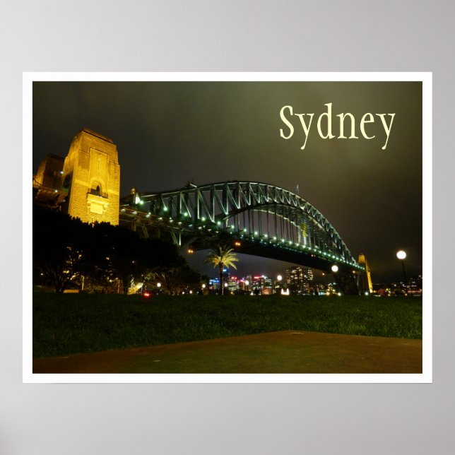 Harbour Bridge at Night, Sydney, Australien Poster (Vorne)