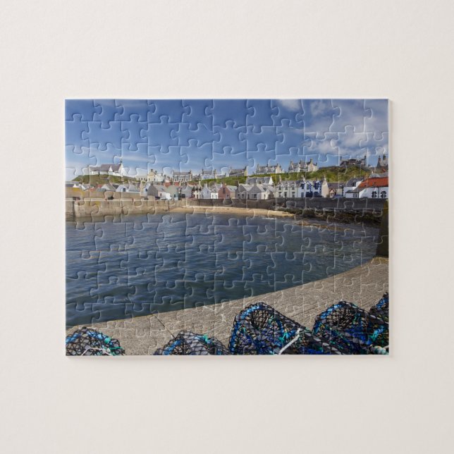Harbour, Findochty, Moray, Schottland, Vereinigtes Puzzle (Horizontal)