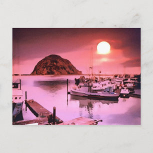 Harbour Hues Painting Postcard Postkarte