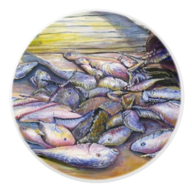 Harbour Island, Bahamas, die heutige Speisekarte Keramikknauf (Vorderseite)