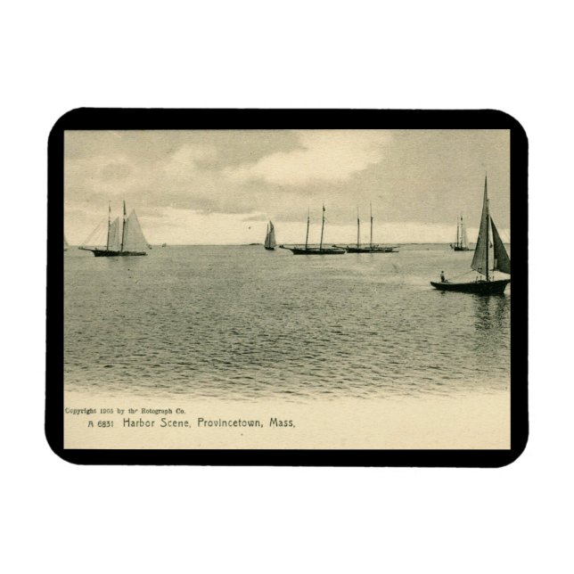 Harbour Scene, Provinz, MA 1905 Vintag Magnet (Horizontal)