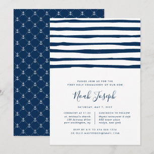 Harbour Stripe Erste Heilige Kommunion Einladung