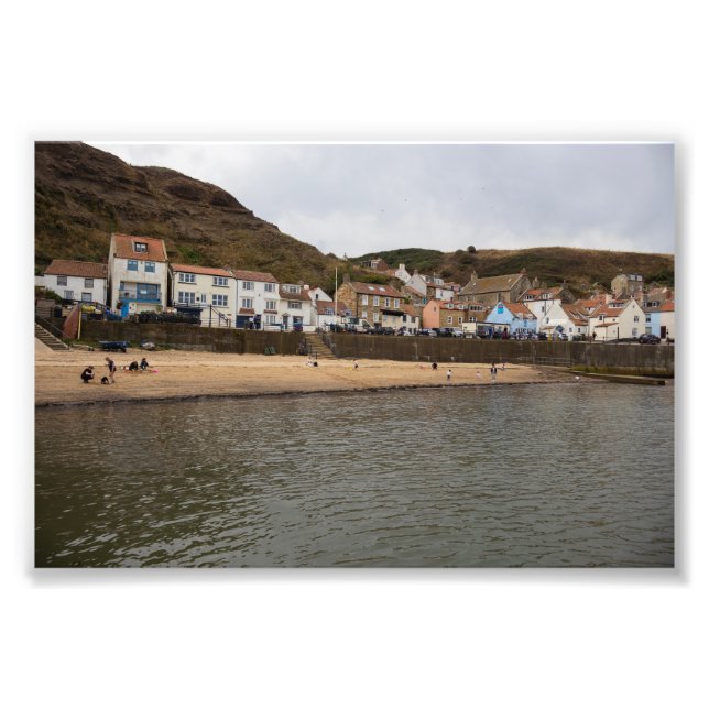 Harbour View of Staithes Village Fotodruck (Vorne)