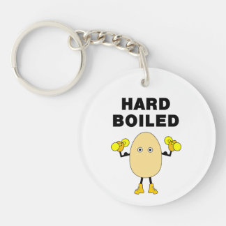 Hard Boiled Egghead Text Schlüsselanhänger