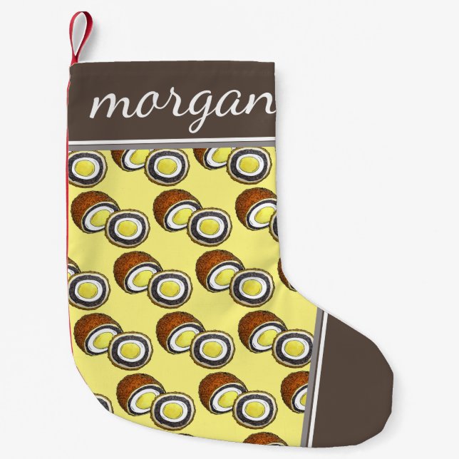 Hard Boiled Scotch Eggs UK British Snack Food Kleiner Weihnachtsstrumpf (Vorderseite)