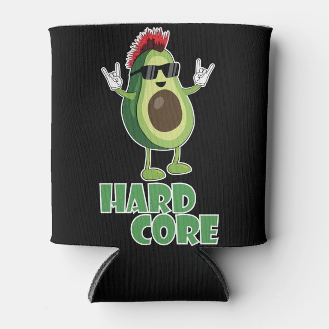 Hard Core Avocado Funny Dosenkühler (Vorderseite)