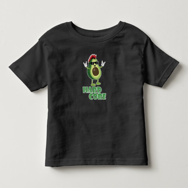 Hard Core Avocado Funny Kleinkind T-shirt (Vorderseite)
