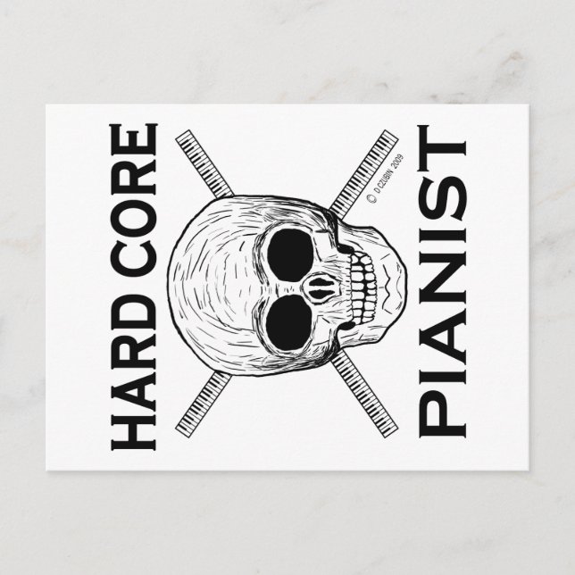 Hard Core Pianist Postkarte (Vorderseite)