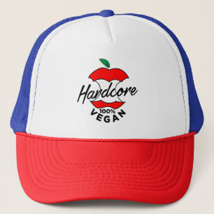Hard Core Vegan, Apple Core Vegan, Hardcore Vegan Truckerkappe