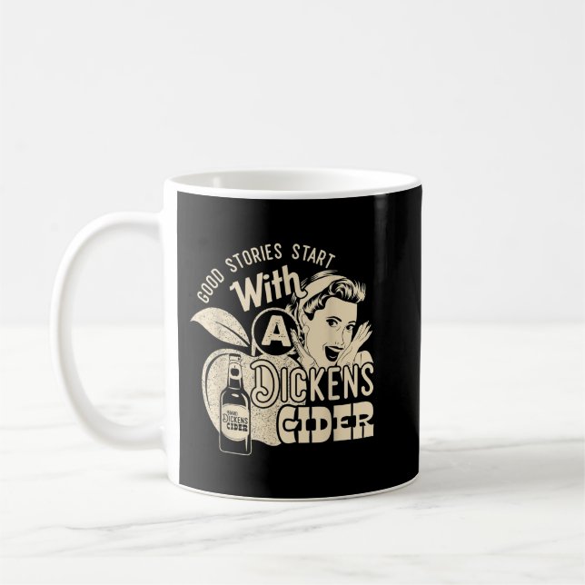 Hard Dickens Cider Girl Whiskey und Bier Apple Hum Kaffeetasse (Links)