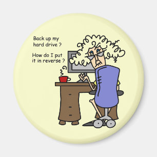 Hard Drive Back Up Humorous Magnet
