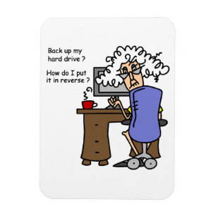 Hard Drive Back Up Humorous Magnet