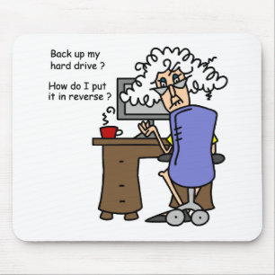 Hard Drive Back Up Humorous Mousepad