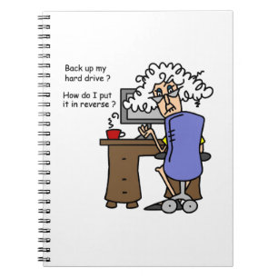 Hard Drive Back Up Humorous Notizblock