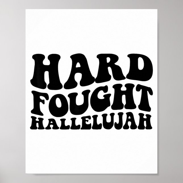 Hard Fought Hallelujah Retro Jesus  Poster (Vorne)