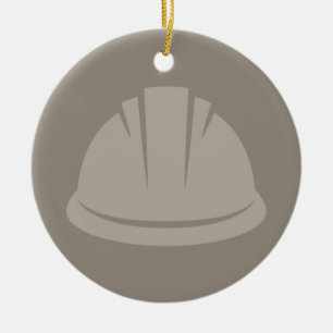 Hard Hat Konstruktion Icon CUSTOM FARBE Keramik Ornament