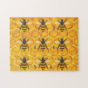 Hard Impossible Honeycomb mit Bienen Puzzle