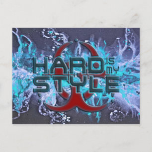 hard ist mein Stil - Blaufenblau   Härte Postkarte