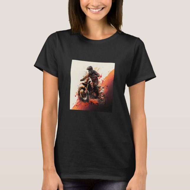Hard motocross rider Offroad action T-Shirt (Vorderseite)