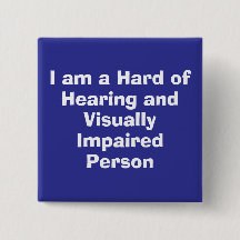 Hard of Hearing and Visually Impaired Person Blue