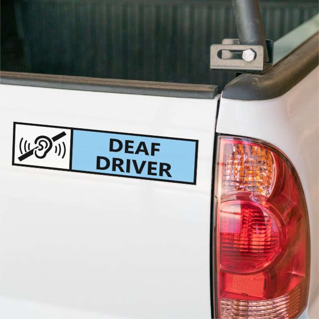 Hard of Hearing Deaf Driver Disability Car  Autoaufkleber (Auf Lkw)