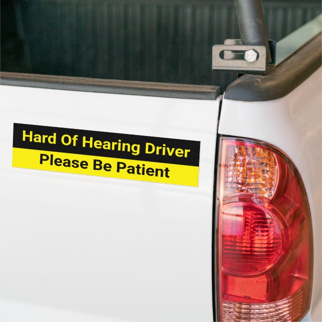 Hard of Hearing Driver Caution Autoaufkleber (Auf Lkw)