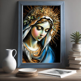 Hard Pastel Zeichne Mutter Mary Poster