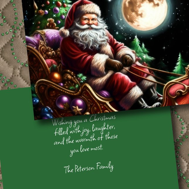 Hard Pastel Zeichne Weihnachten in Sleigh Karte (Von Creator hochgeladen)