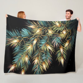 Hard Pastel Zeichne Weihnachts-Weihnachtssaitenlic Fleecedecke